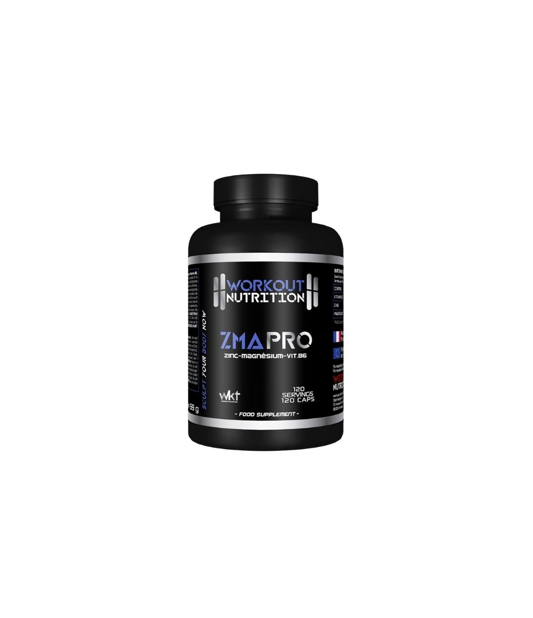 ZMA – Zinc Magnésium VitB6 120 caps – WORKOUT NUTRITION